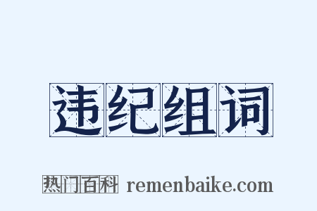 违纪组词是什么意思的图片